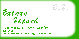 balazs hitsch business card